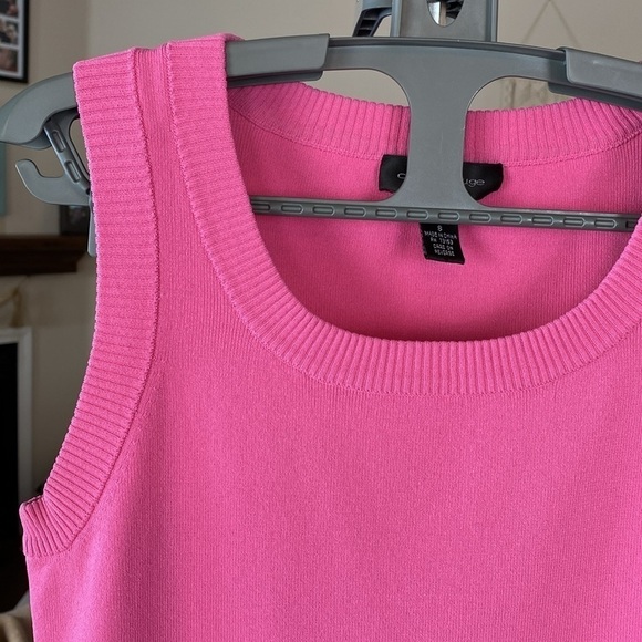 Cable & Gauge Hot Pink Ribbed Knit Sweater Vest Size Small - Picture 12 of 17